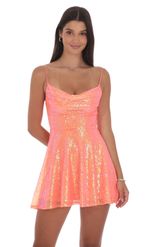 Product image for Satin Cowl Neck Dress in Dark Green