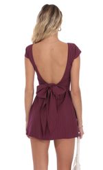 Product image for Open Back Bow Dress in Maroon