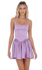 Product image for Halter A-line Dress in Yellow