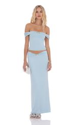 Picture of Embellished Skirt in Light Blue