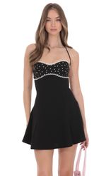 Product image for Bust Fit and Flare Dress in White