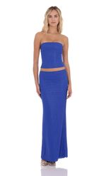 Product image for Mesh Rhinestone Top in Royal Blue