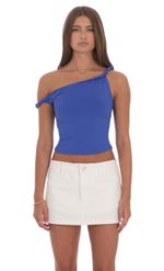 Product image for Off Shoulder Twist Top in Purple