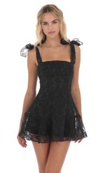 Product image for Motif Pattern A-line Dress in Red