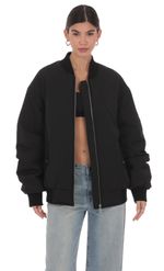 Product image for Oversized Bomber Jacket in Pink