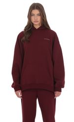 Product image for Oversized Lucy Hoodie in Burgundy
