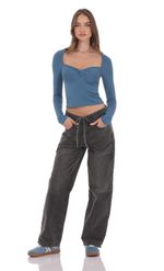 Изображение товара для Джинсы с узлом спереди