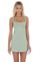 Product image for Satin Shift Dress in Light Blue