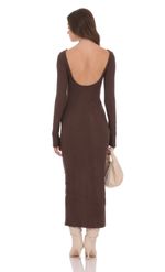 Изображение товара для Платье-макси с открытой спиной и фактурной вязкой