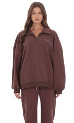 Изображение товара для Джемпер на молнии в коричневом цвете