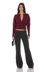 Изображение товара для Брюки-клёш с заниженной талией коричневые