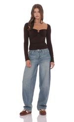 Изображение товара для Джинсы свободного кроя небесного цвета