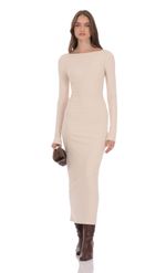 Изображение товара для Платье-макси с открытой спиной и фактурной вязкой