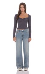 Изображение товара для Джинсы с заниженной талией и свободным кроем