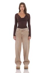 Изображение товара для Джинсы свободного кроя небесного цвета