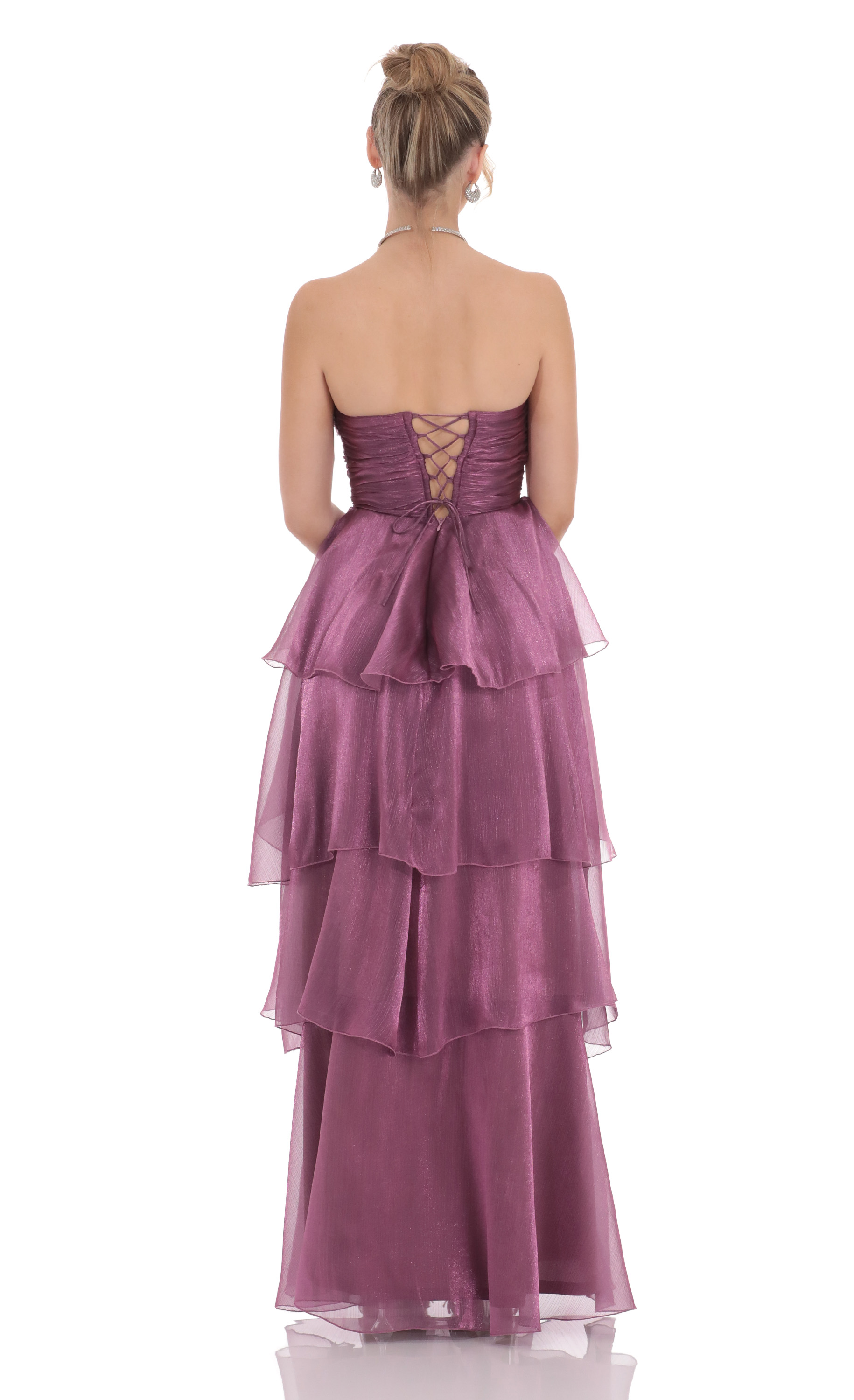 fitted lace wedding dress Stolen Stores Cult Mia x Stolen Stores Corset A-Line Dress in Lilac main image 1