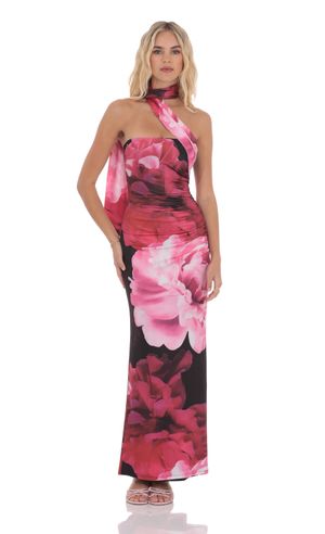 floral maxi birthday dress for women PRETTYGARDEN Women's Fall Boho Maxi Dress Floral Long Sleeve V Neck Fl