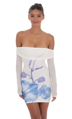 slim fit dress slacks Halo Floral Strap Mini Dress • Shop American Threads Online Boutique White / M main image 1