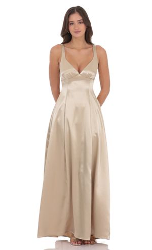 slim fit dress slacks Pinkblush Taupe V-Neck Long Sleeve Fitted Maternity Maxi Dress Medium