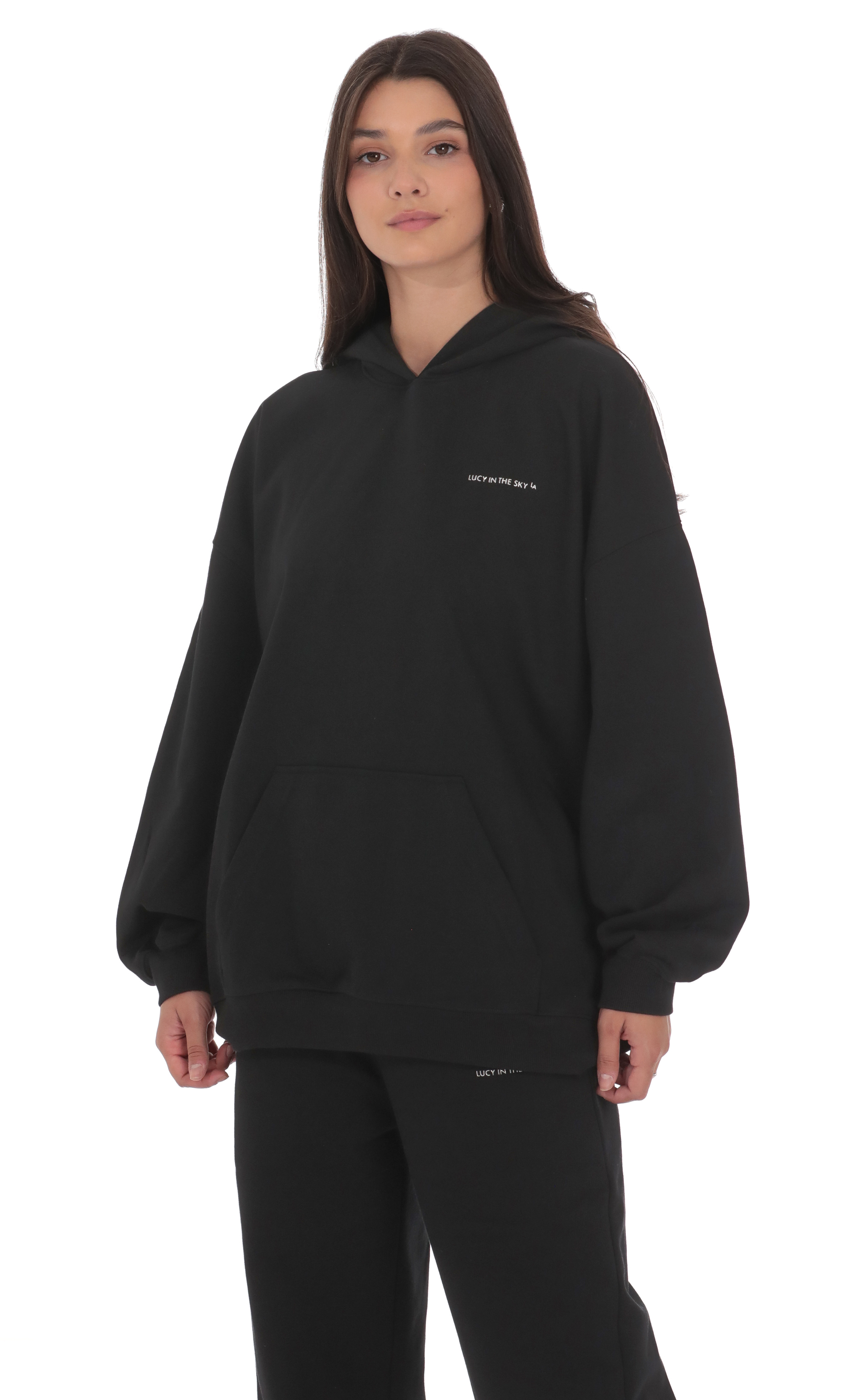 Oversized Lucy Hoodie in Black | LUCY IN THE SKY