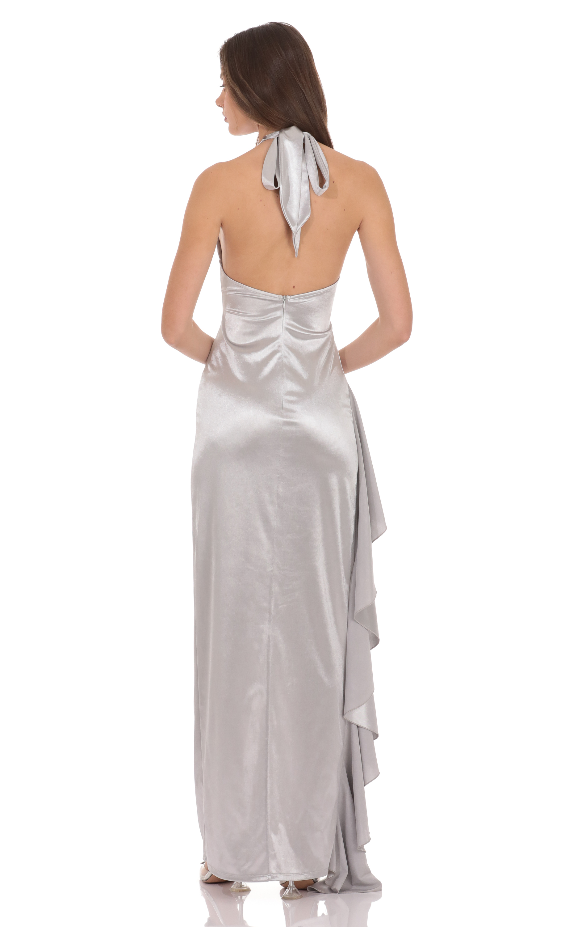 smocked waist halter dress SMOCKED WAIST HALTER MIDI DRESS – The Wardrobe By JAB main image 0