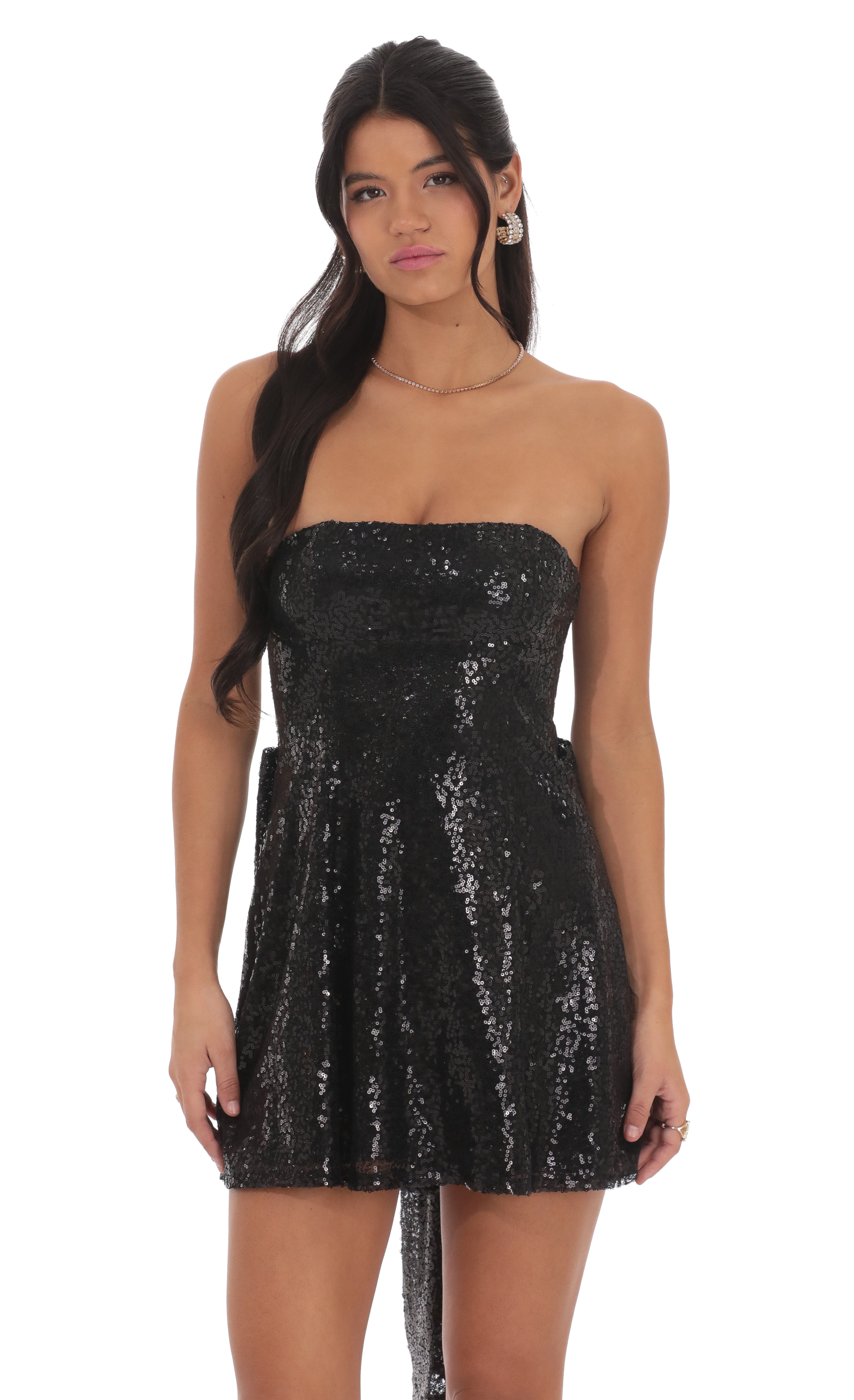 black glitter dress with bow Isadora™ main image 1