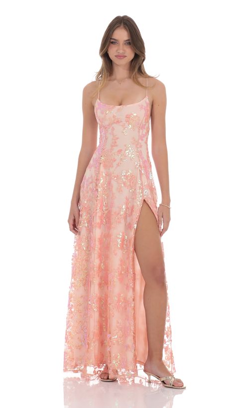 Draped Back Maxi Dress in Pink | LUCY IN THE SKY Draped Back Maxi Dress in Pink | LUCY IN THE SKY