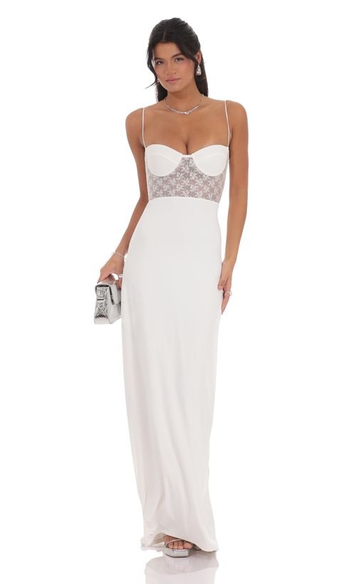 daniela plunge lace dress Daniela Dress | Lace Strapless Wedding Dress