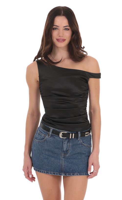 Off Shoulder Top in Black | LUCY IN THE SKY