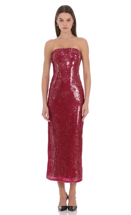 chinese dress ladies Verona Sequin Maxi Dress - Purple main image 0
