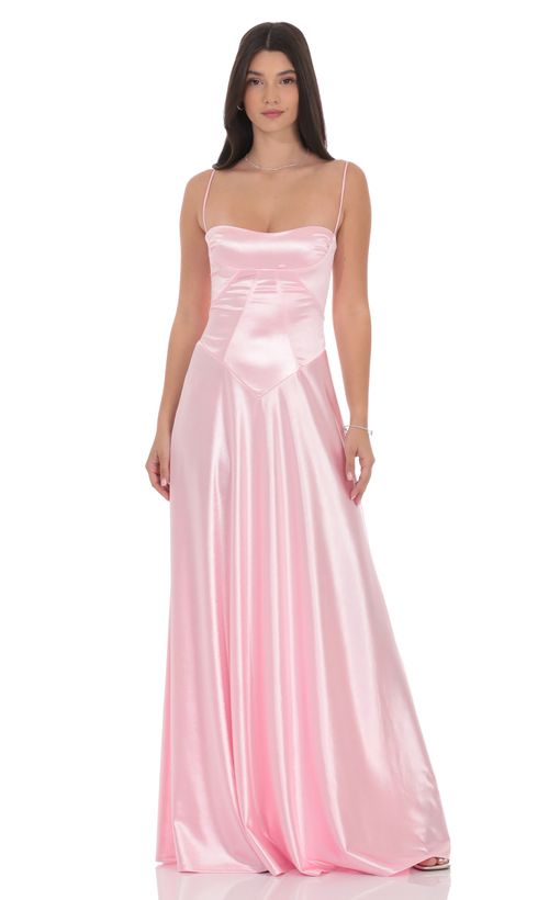 Fit and Flare Maxi Dress in Pink | LUCY IN THE SKY Fit and Flare Maxi Dress in Pink | LUCY IN THE SKY