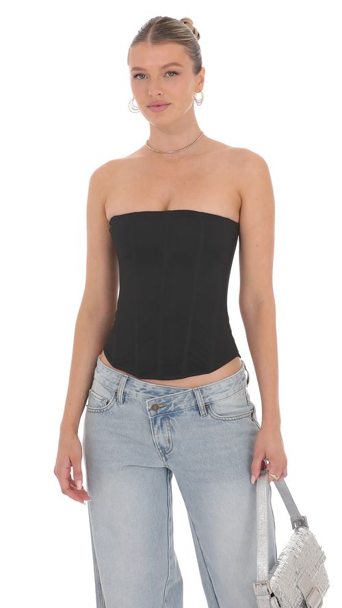 Heathered Sheer Bodysuit in Black | LUCY IN THE SKY