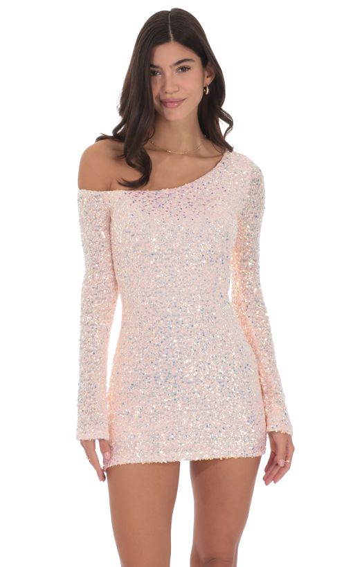 princess polly baby blue dress Alyce Paris 4911 - Short Sequins Sheath Dress main image 0