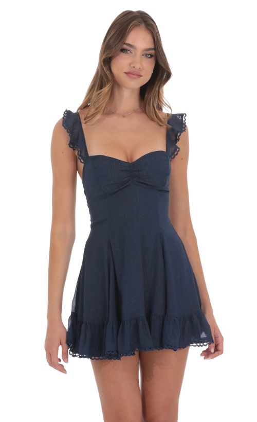 asymmetrical maxi dress with sleeves Zapaka Women Short White Blue Flower Homecoming Dress with Ruffles  Sleeveless Back Zipper Organza A Line Cocktail Dress – ZAPAKA main image 0