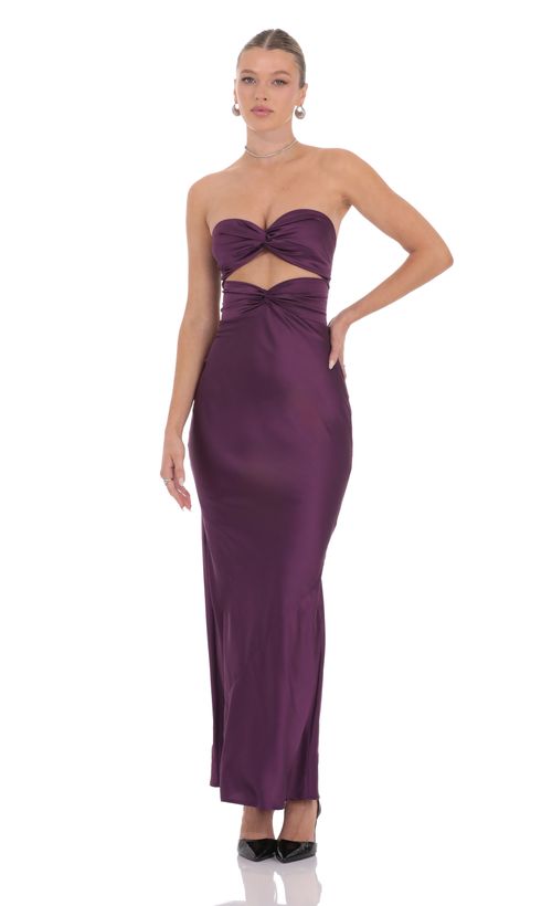 Sequin Halter Maxi Dress in Lavender | LUCY IN THE SKY