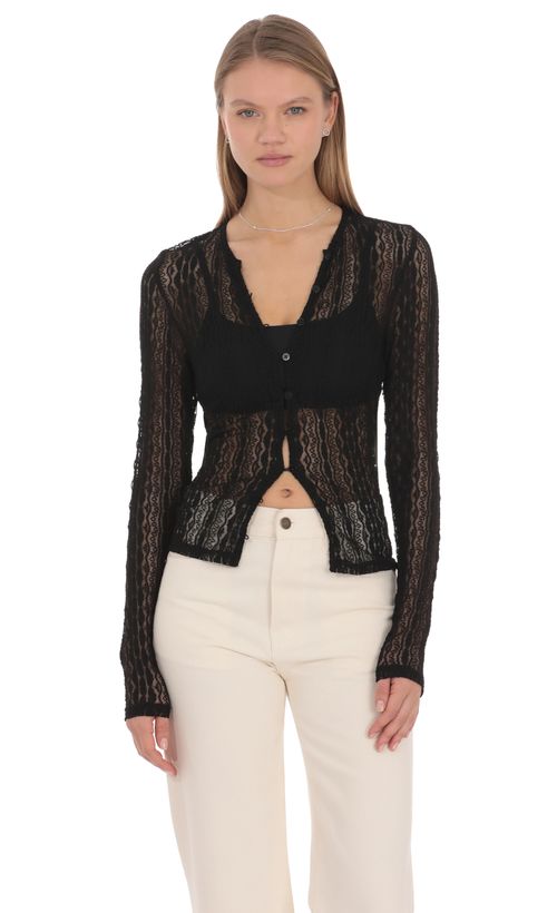 Belted Faux Leather Jacket in Black | LUCY IN THE SKY