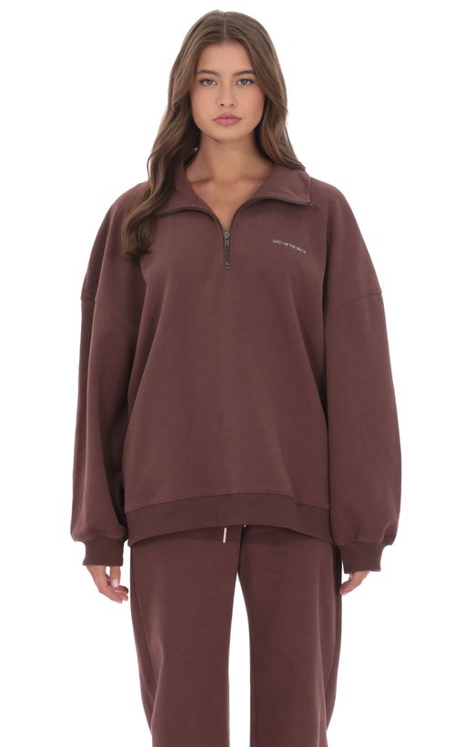 Oversized Lucy Hoodie in Burgundy | LUCY IN THE SKY