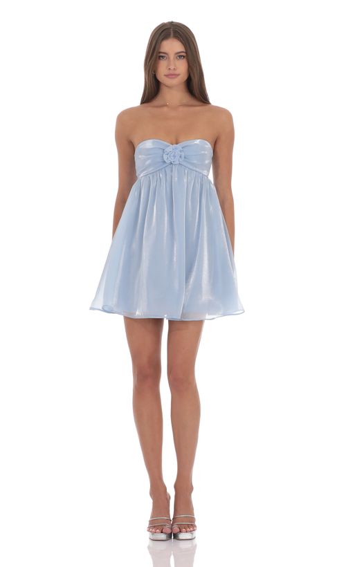 Lace Hem Babydoll Dress in Navy | LUCY IN THE SKY Lace Hem Babydoll Dress in Navy | LUCY IN THE SKY