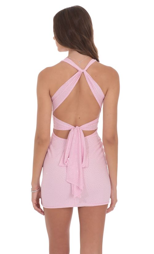 Zipper Bodycon Dress in Pink | LUCY IN THE SKY