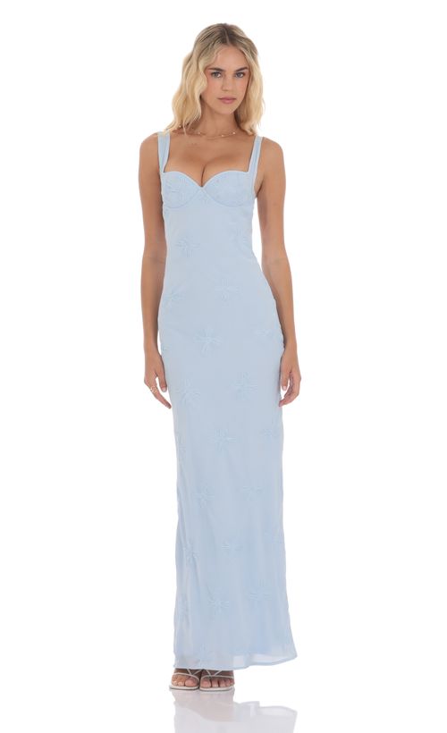 Lace Floral Maxi Dress in White | LUCY IN THE SKY