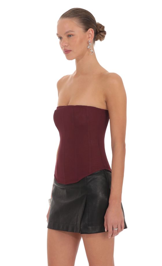 Daniella Corset Top in Red