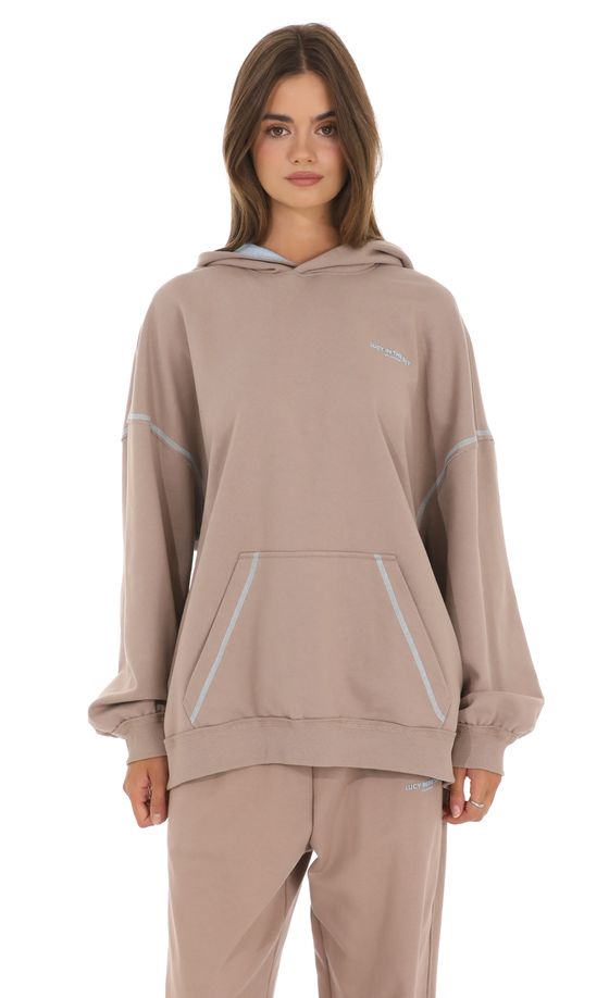 Oversized Hoodie in Mocha