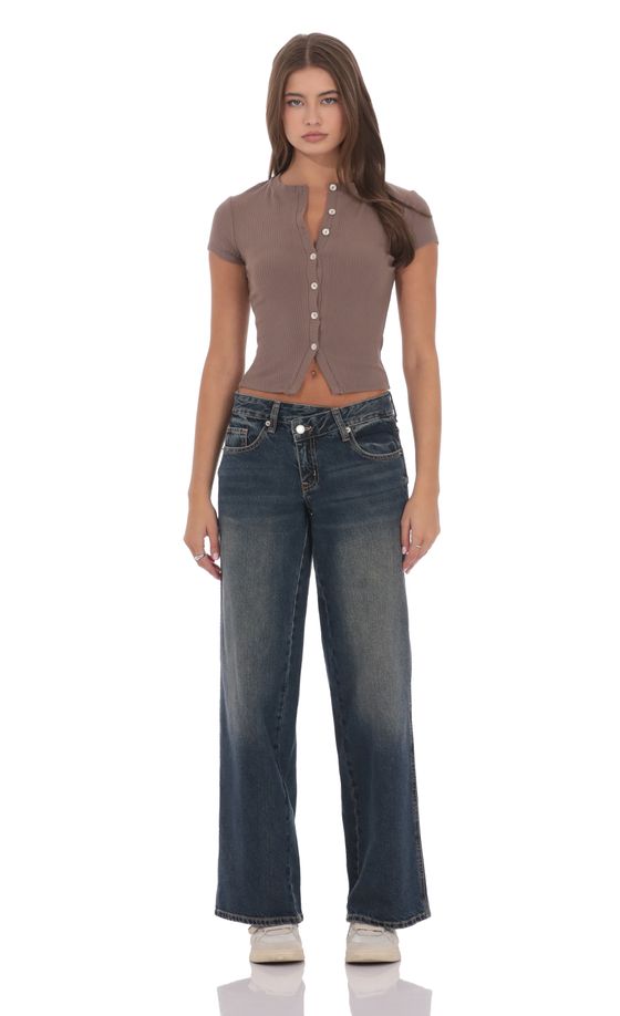 Low Rise Cross Jeans in Dark Wash