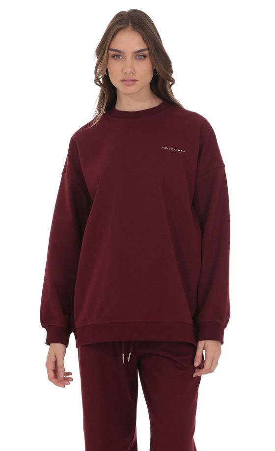 Свитшот Lucy in the Sky в бордовом цвете