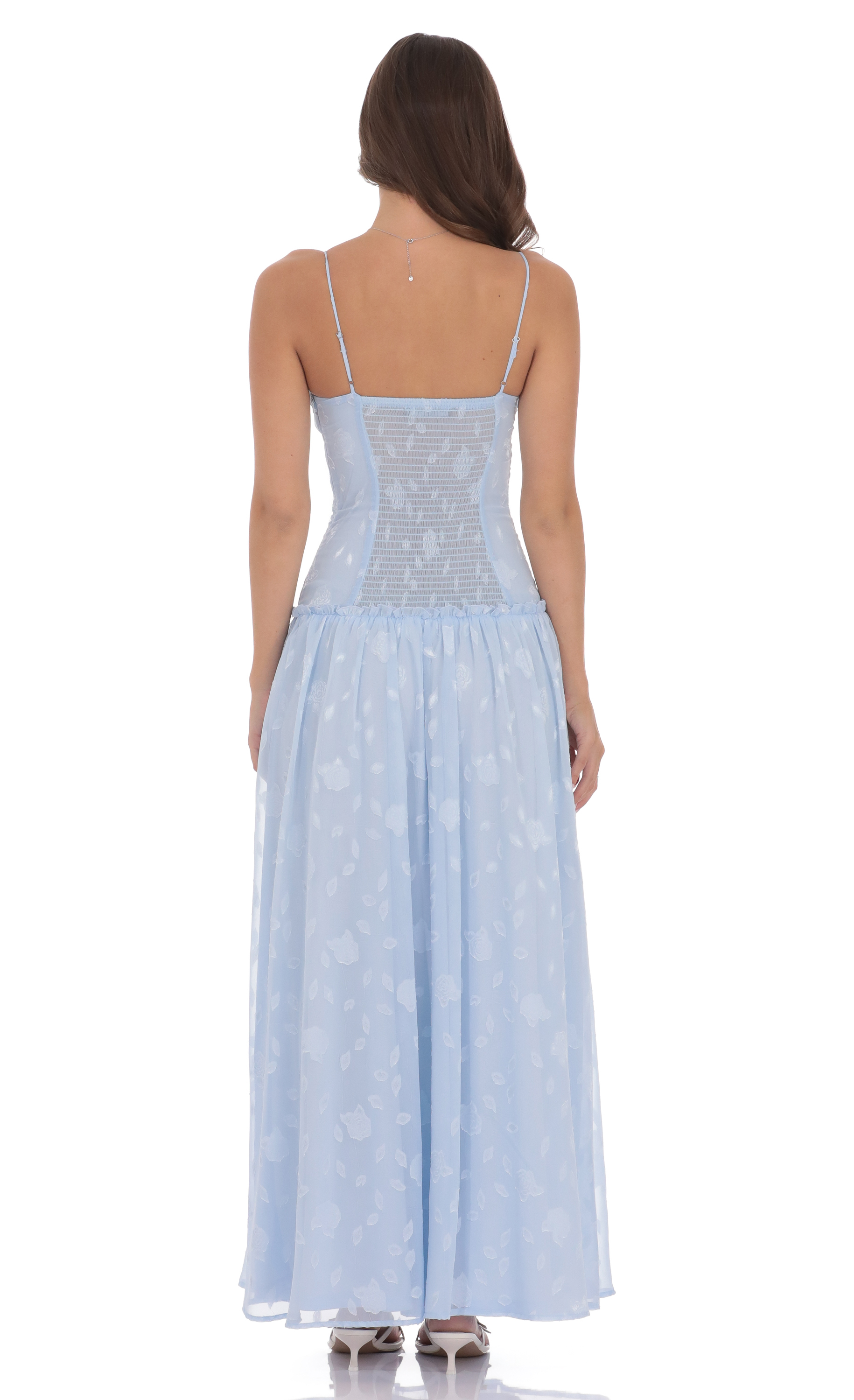 blue sequin maternity dress Amaryllis main image 1