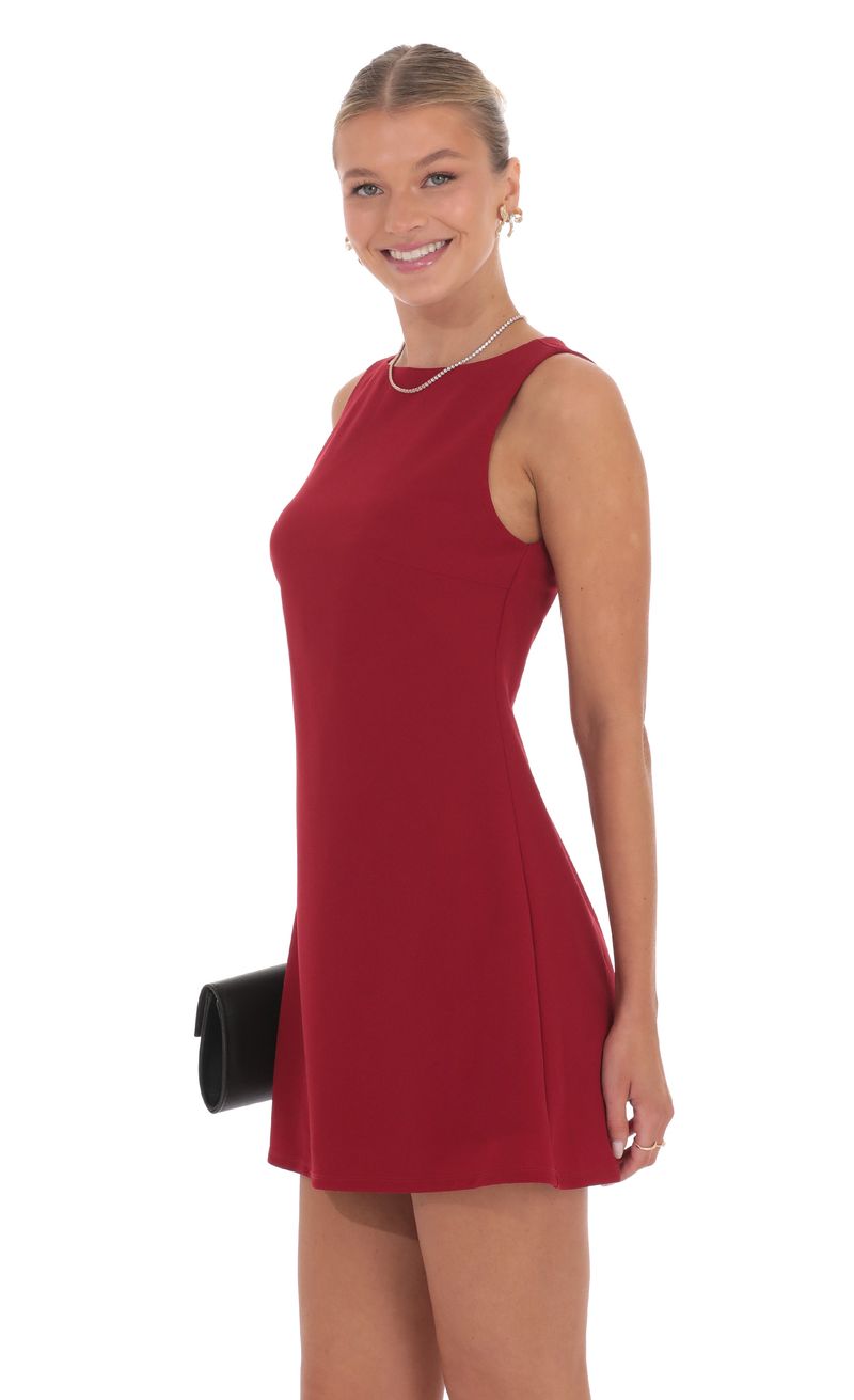 High Neck Dress in Red | LUCY IN THE SKY