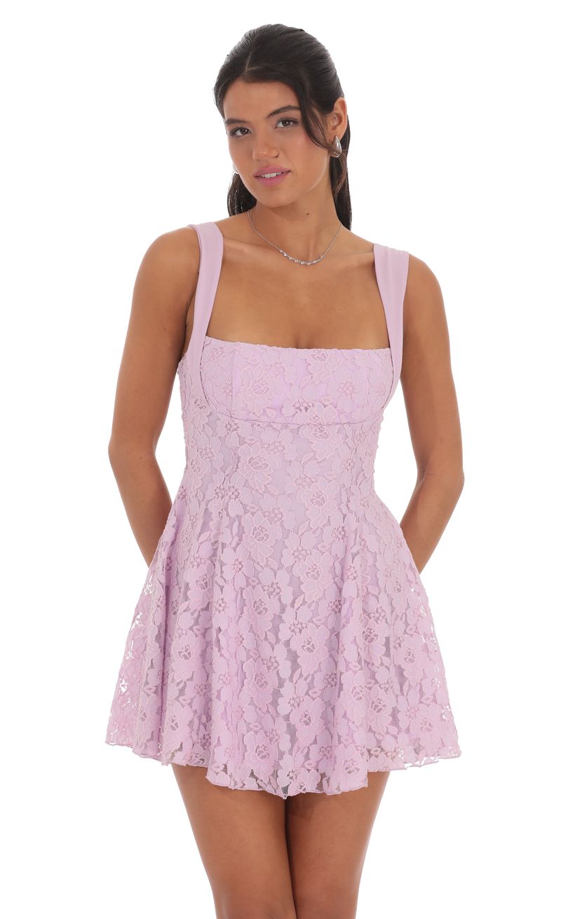 cute flare dresses for women Lace-Up Strapless Long Prom Dress with Beaded Corset Lavender / 6 main image 0