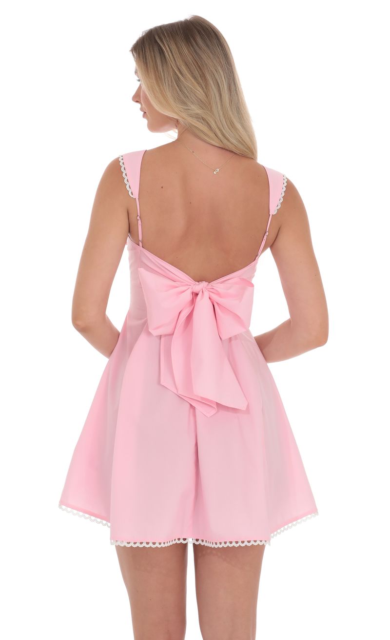 Embroidered Strap Fit and Flare Dress in Pink | LUCY IN THE SKY Embroidered Strap Fit and Flare Dress in Pink | LUCY IN THE SKY