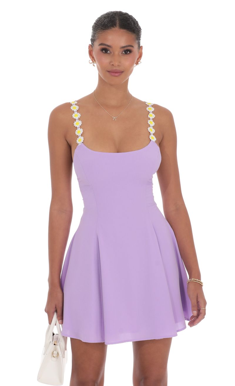 lavender flare dress Galvanized Valletta Dress main image 1