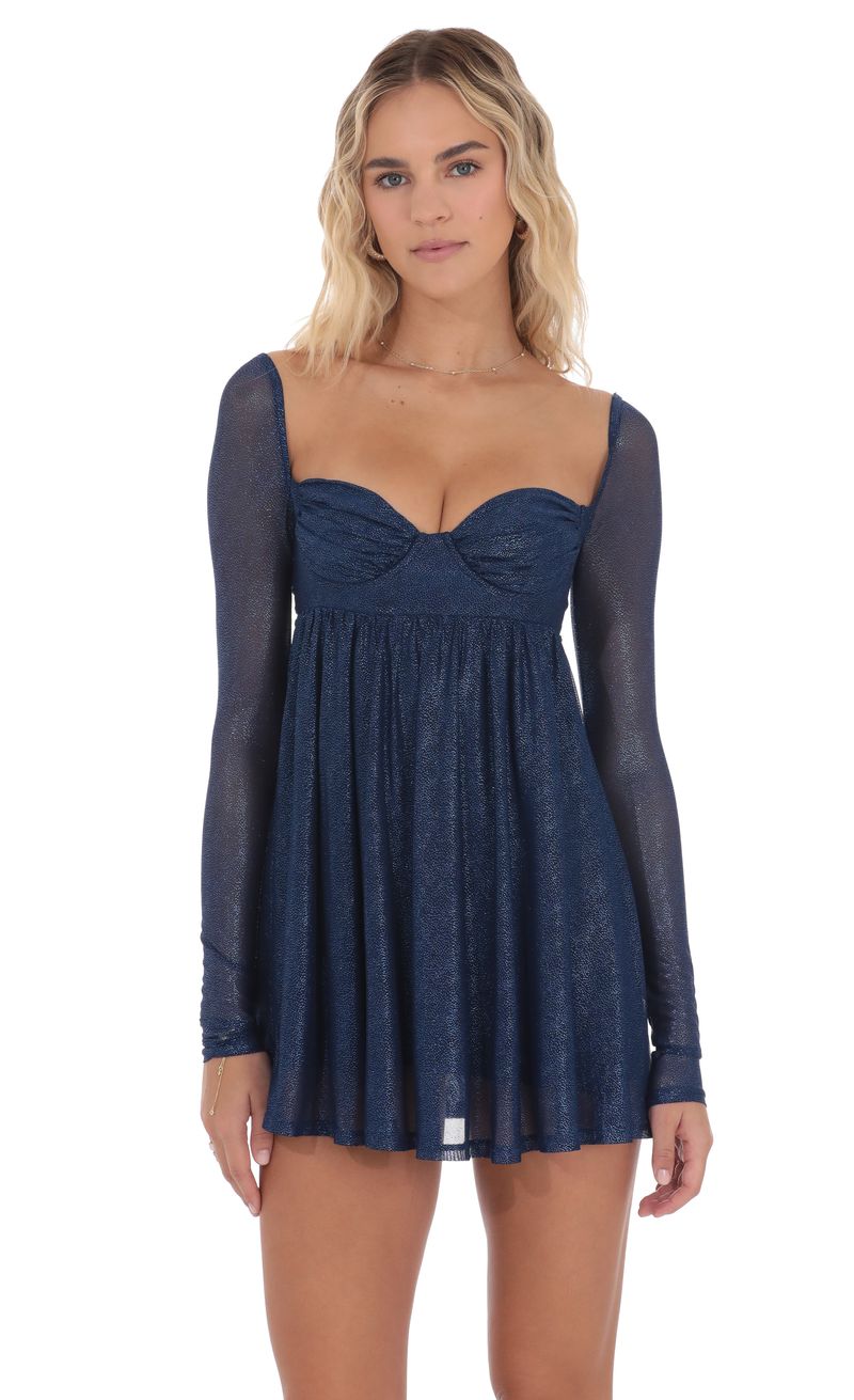 chinese dress ladies Long Sleeve Rib Knit Mini Dress